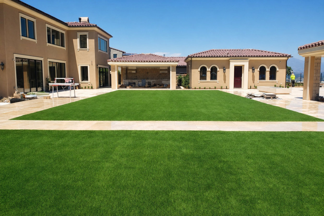 Artificial turf installation in Bryan, TX